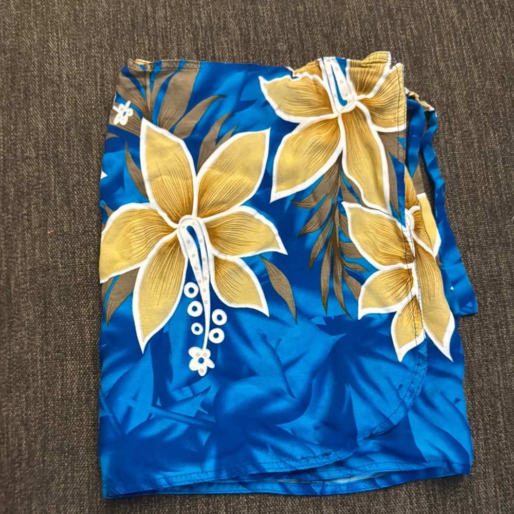 Kids Blue Floral Swim Coverup
